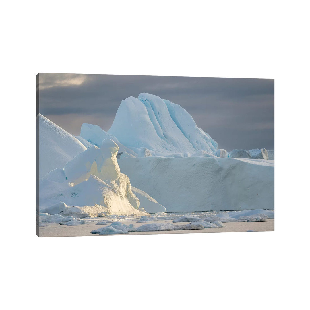 Ilulissat Icefjord Also Called Kangia Or Ilulissat Kangerlua At Disko Bay - Wrapped Canvas Print