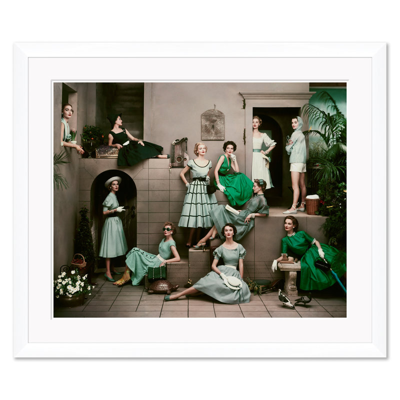 Glamour, "Models In Various Green Dresses", Frances McLaughlin-Gill, April 1, 1952 Print by Condé Nast