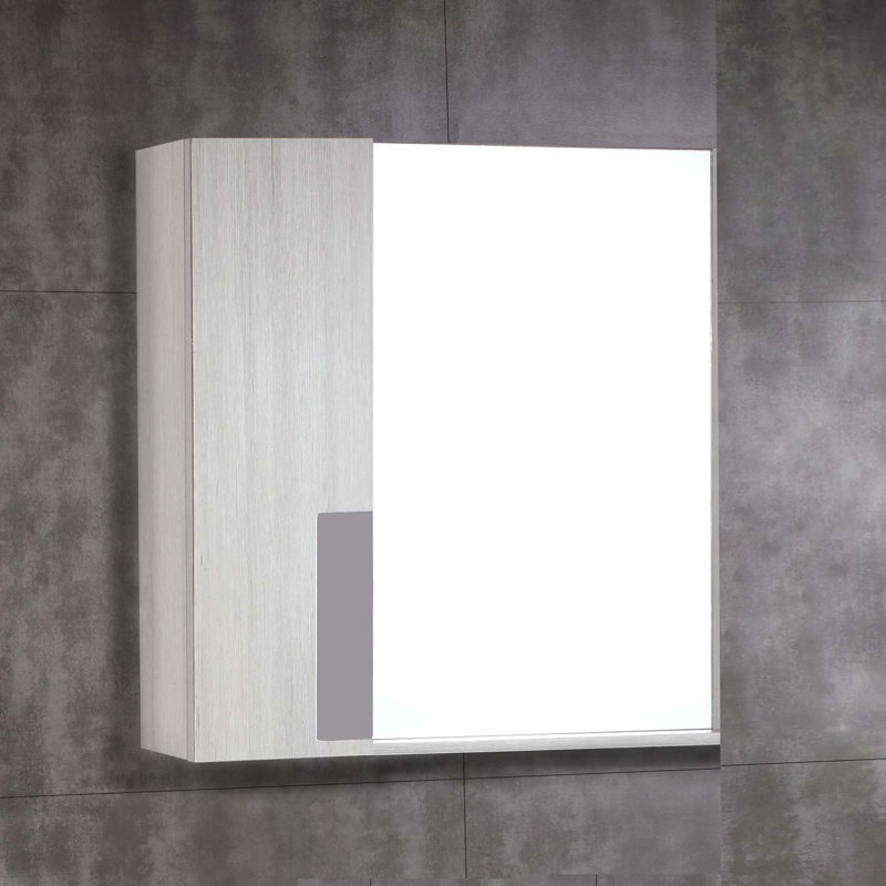Miroir avec armoires à pharmacie avec tablettes, null