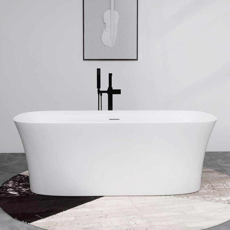 67'' x 31'' Freestanding Soaking Acrylic Bathtub