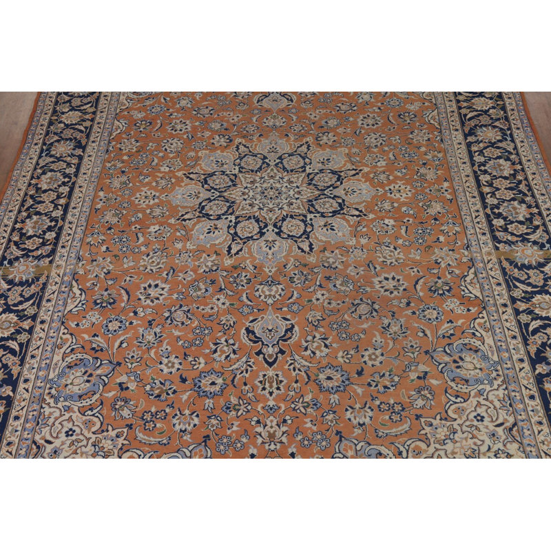 Grand tapis orange traditionnel 10x14