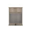Table d'appoint en cage en chêne gris 23,6 po avec plaque de chargement et tiroir intégrés pour petits chiens de taille moyenne, salon