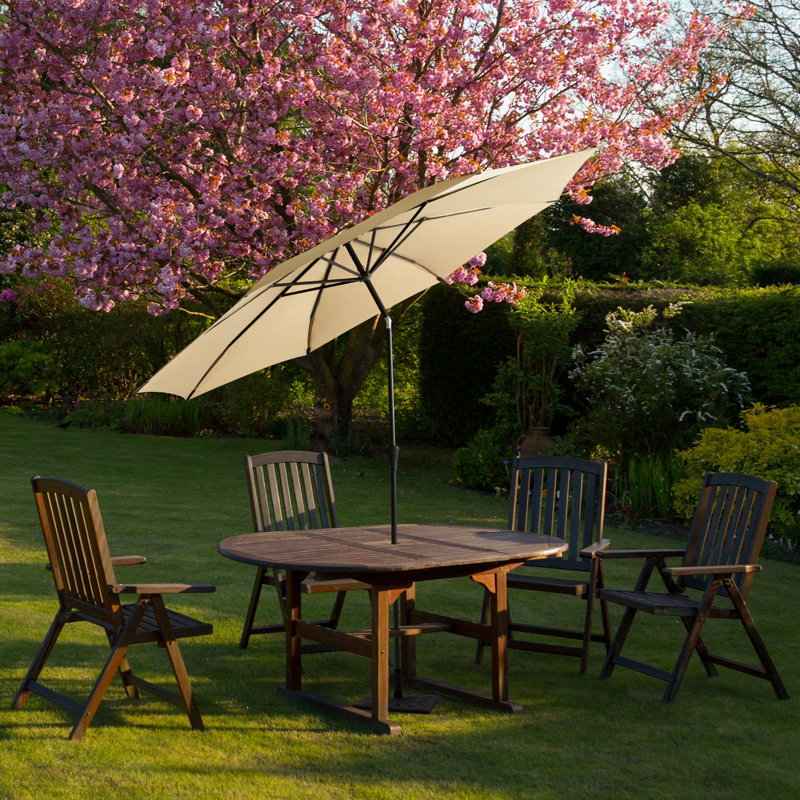 Parasol de marché 120 po Frison, H 100 po x l 130 po x P 130 po, Beige