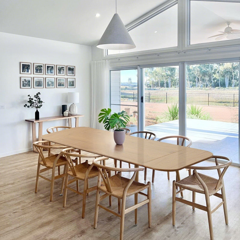 Wynsum 62.5" to 94.5"  Extendable Rectangular  Leg Dining Tables for 6-10 People
