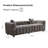 87.4'' Premium Velvet Sofa 3-Seater Loveseat-2002845321