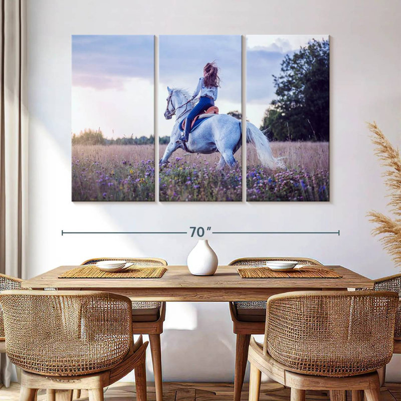 Mehar Girl On Horseback, 42" H x 65" W
