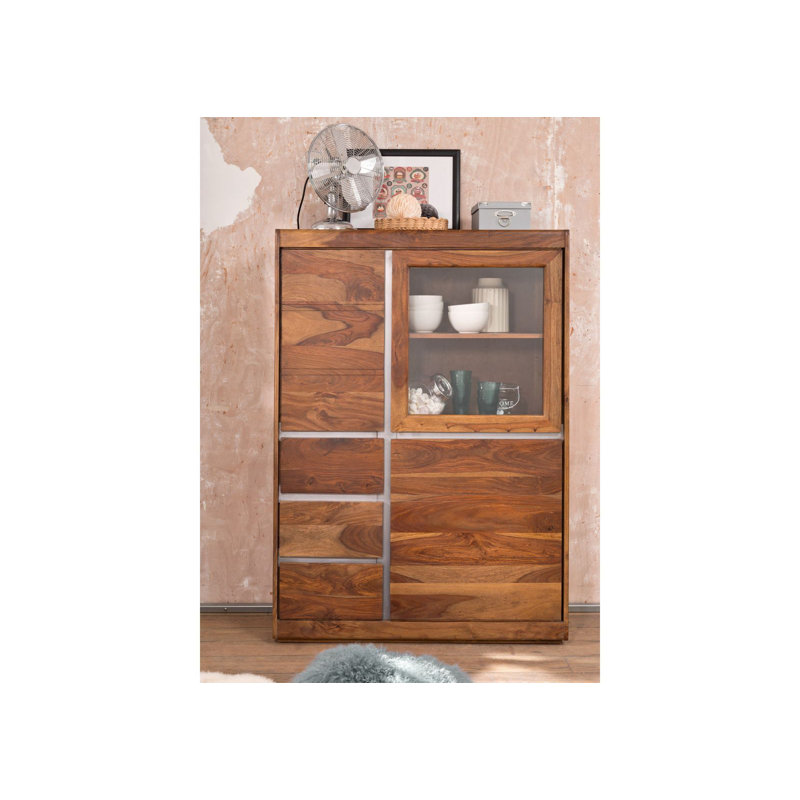 Sydney 102cm Solid Wood Sideboard, Smoked oak