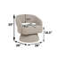 Fauteuil demi-tonneau rembourré pivotant-880815033