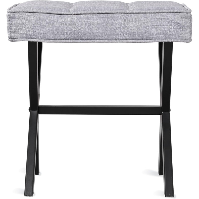 Xianna Metal Accent Stool, Dark Gray