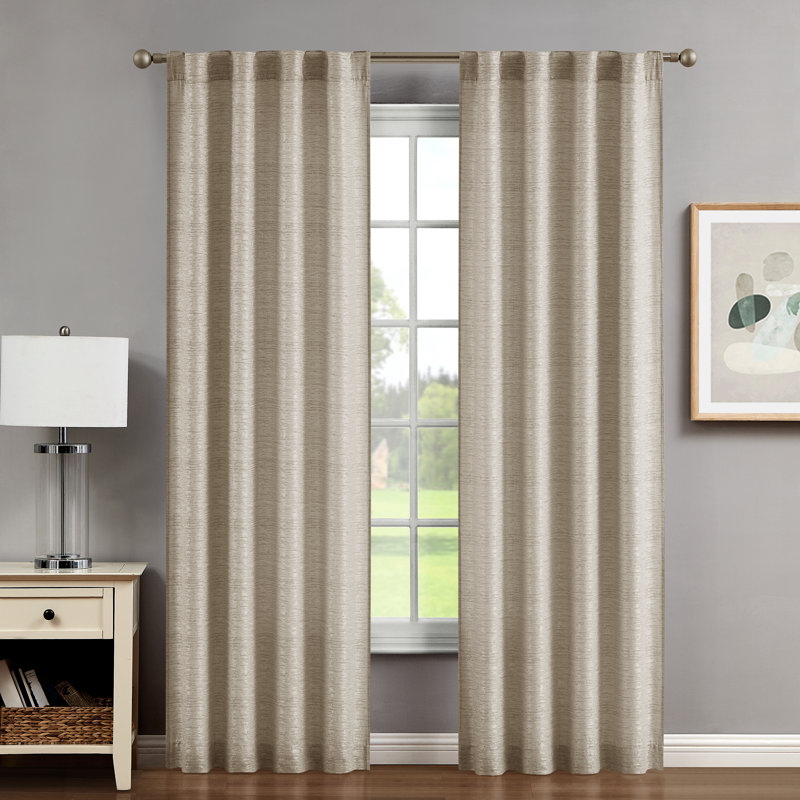 Semi Sheer Curtain, 38" W x 96" L, White