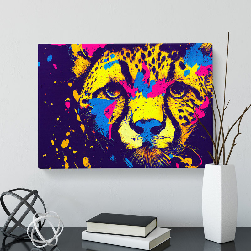 Cheetah Splash Vol.1 Abstract - Wrapped Canvas, 35cm H x 50cm W x 3cm D