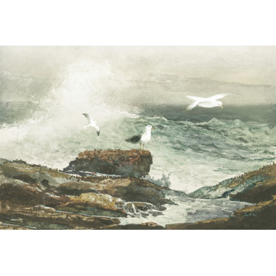 Green Ocean I 1 Piece Wrapped Canvas Wall Art