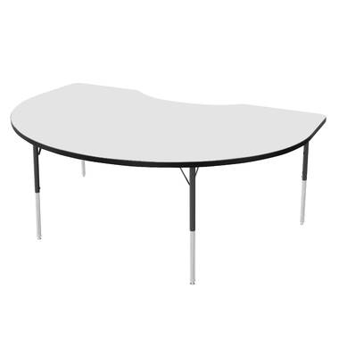 MG Adjustable Height Horseshoe Activity Table Marco Group Inc. Tabletop  Finish: Wild Cherry, Side Finish: Black, Size: 30 H x 66 L x 60 W -  Yahoo Shopping