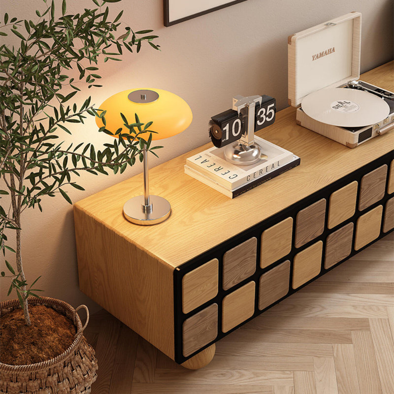 Meuble télé moderne et simple en bois massif