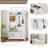 Classic Coastal Style Hall Tree With Open Shelves, Shoe Cabinets, And Solid Wood Feet, Perfect For Organized Entryways-1348698474