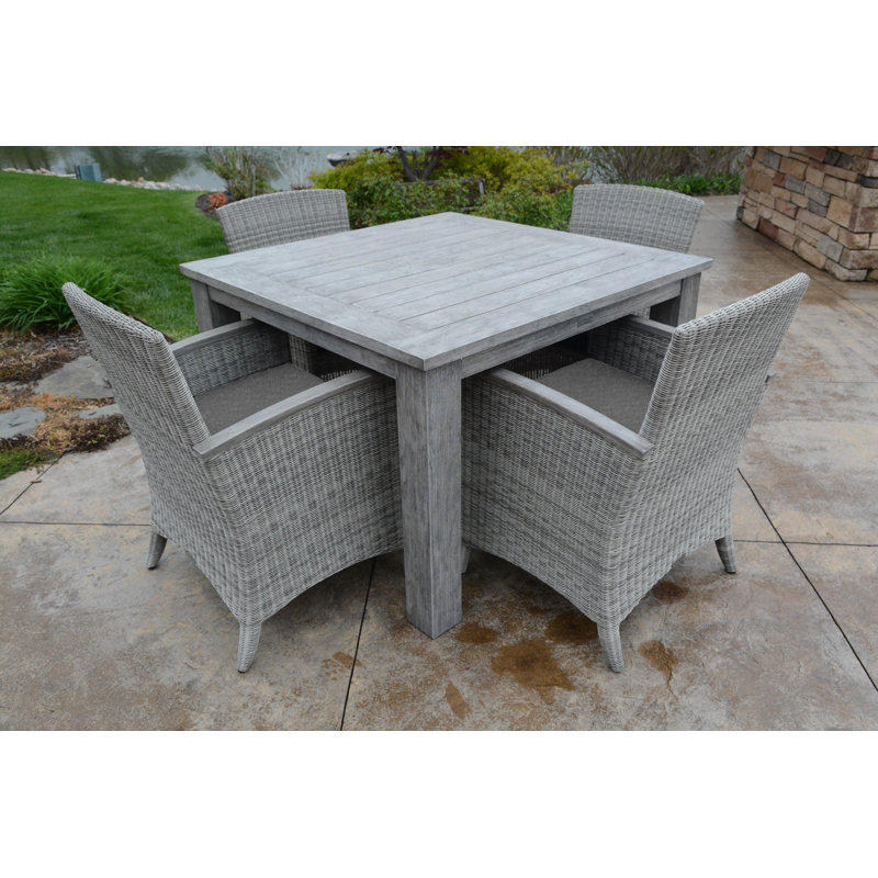Bella Wicker Outdoor Dining Armchair, Gray, Cast Charcoal
