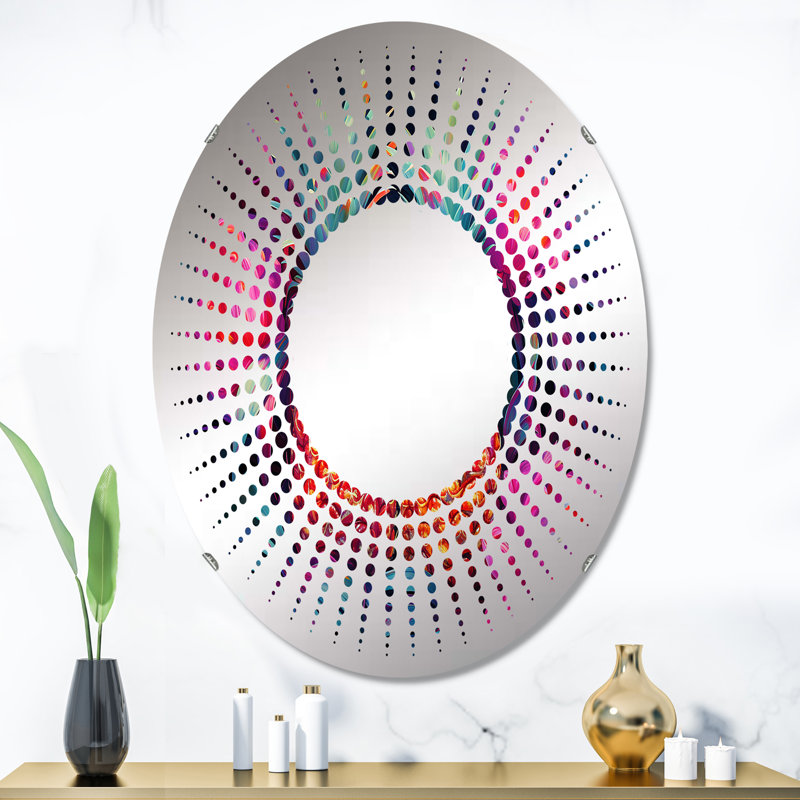 Nectar Neon Pinapple - Miroir décoratif Starburst | Ovale, 35,4 po x 23,6 po