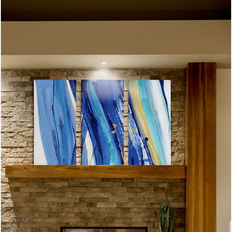 A Premium Waterfall II-image à pièces multiples sur toile, H 24 po x l 36 po x P 1,5 po