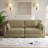 Bentura Upholstered Camel Corduroy Modular Sofa with Pillow Back and Solid Wood Legs-460747463