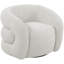Fauteuil d'appoint pivotant en tissu Roxbury Boucle-88357467