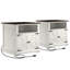 Table de chevet moderne August Grove® avec armoire et 2 prises CA intégrées et 2 ports USB, table de bout de style maison de campagne avec bar (ensemble de 2)-1709136581-1709136579