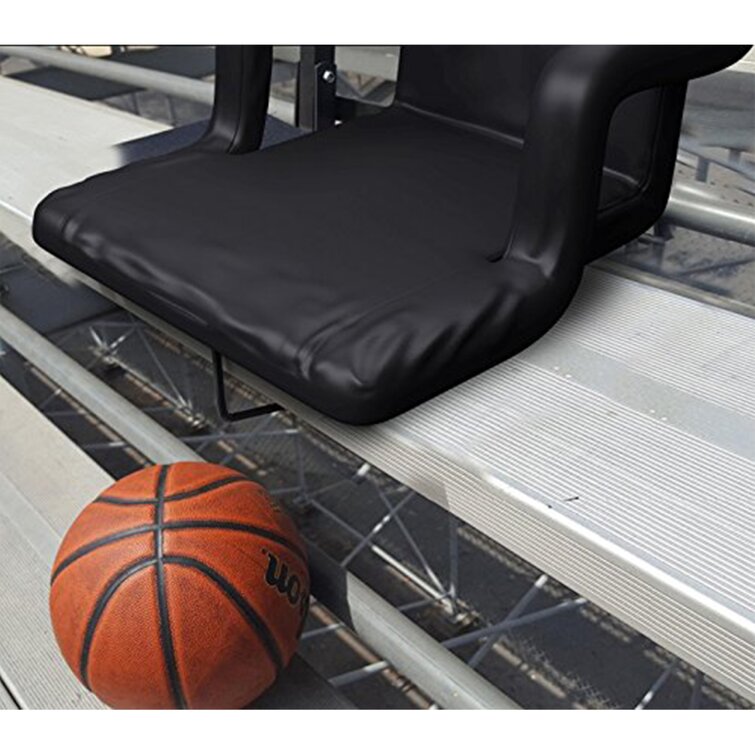 Home-Complete Stadium Seat Chair, 2 Pack- Bleacher Cushions with Padded Back Support, Armrests, 6 Reclining Positions and Portable Carry Straps