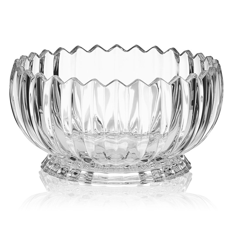 Estate 9 in. Decorative Footed Glass Bowl
