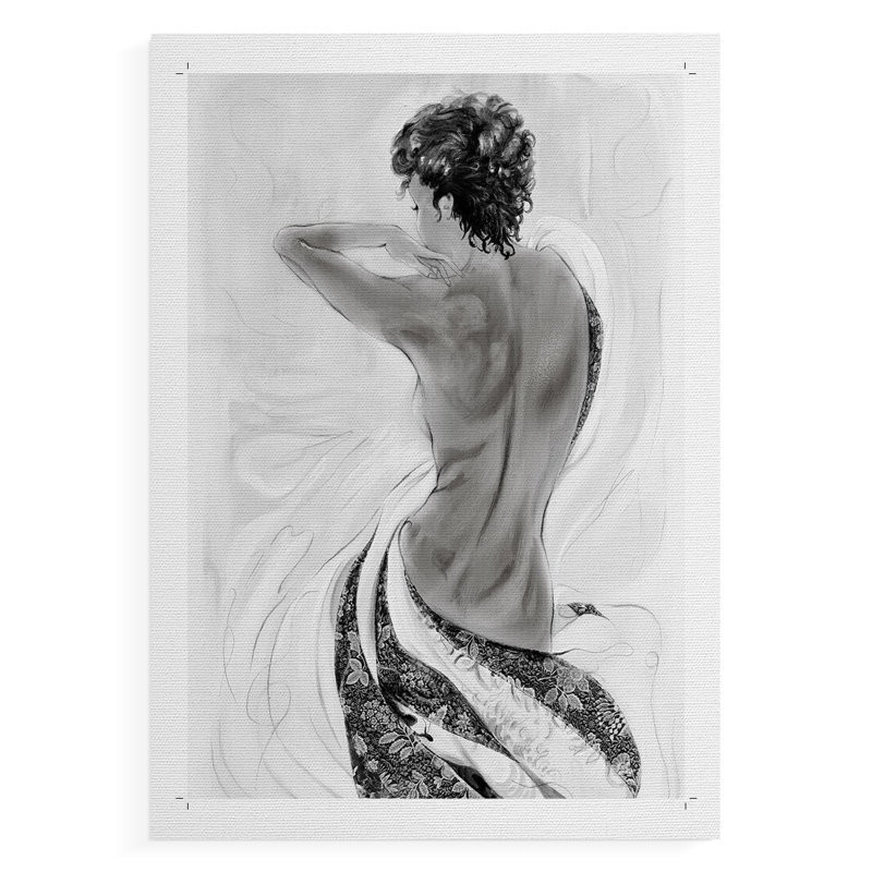 Solitude Sketch II -Canvas Print Only - NOT FRAMED, 12" H x 8" W