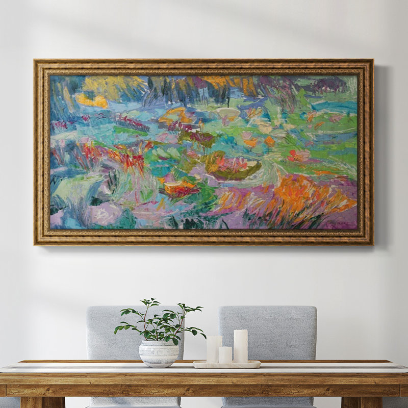 «Morning Prayer», peinture sur toile à cadre unique, H 25 po x l 45 po x P 1 po