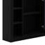 Armoire de rangement murale moderne avec portes miroir et 6 tablettes ouvertes Modern