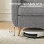 Causeuse à accoudoirs carrés de 66 po, canapé en chenille de style Mid-Century moderne avec structure en fer renforcé pour le salon, assemblage facile-391550464