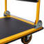 Chariot à plateforme pliable avec poussoir 330 lb Capacité de poids en noir et jaune-126279344