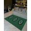 Tapis décoratif moderne à motif tissé vert foncé Rio Collection-758615057