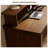 Modern Solid Wood Rectangular Desk with Shelf-403766732