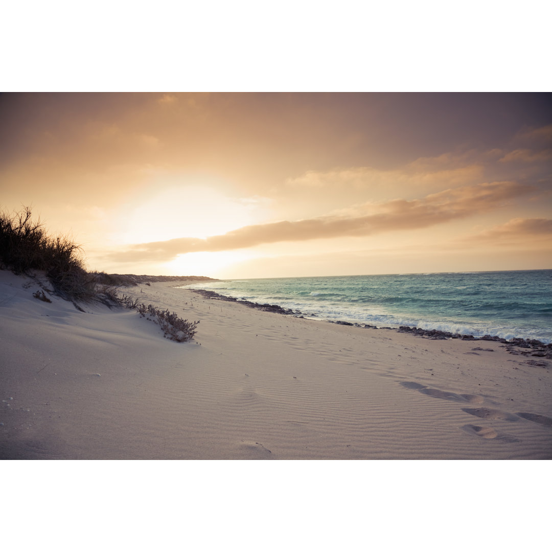 Strand Sonnenuntergang Australien von Terrababy - Leinwandbild