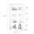 Two-Door Glass Display Cabinet 4 Shelves With Door, Floor Standing Curio Bookshelf For Living Room Bedroom Office, 64.7"*31.7"*14.3"-219712778