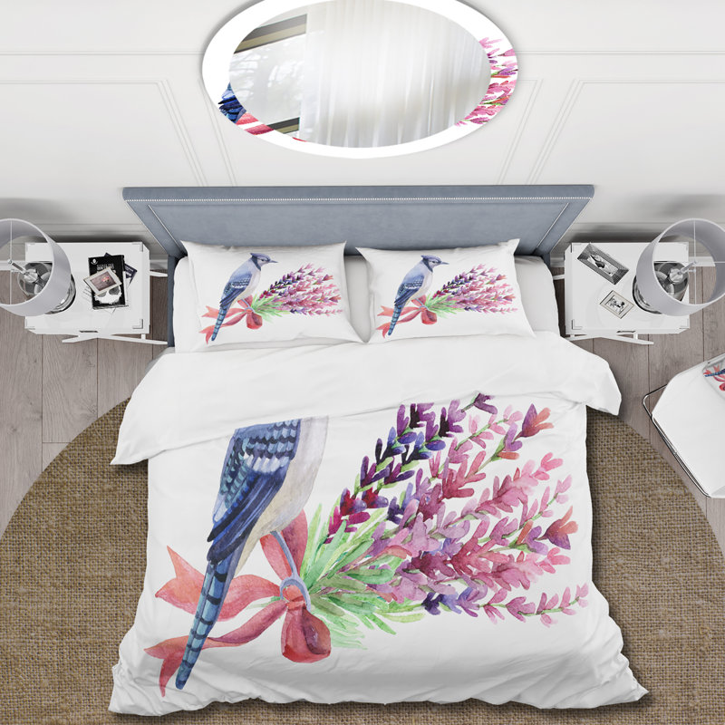 Ensemble de housse de couette en microfibre rose / vert / blanc / bleu, Housse de couette très grand + 2 très grandes ta
