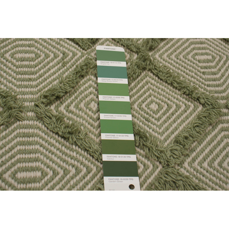 Kilim vert Lesterny 5 pi 1 po x 7 pi 11 po