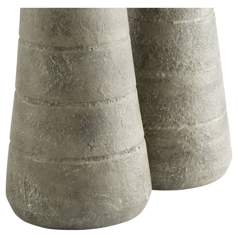 Thera Handcrafted Ceramic Table Vase, 19.5'' H x 7'' W x 7'' D, Gray