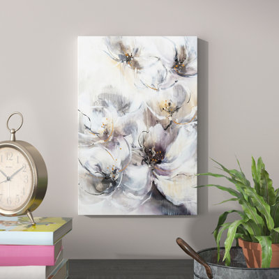 «Pearlescent Blooms» par K. Nari, reproduction d'art sur toile tendue