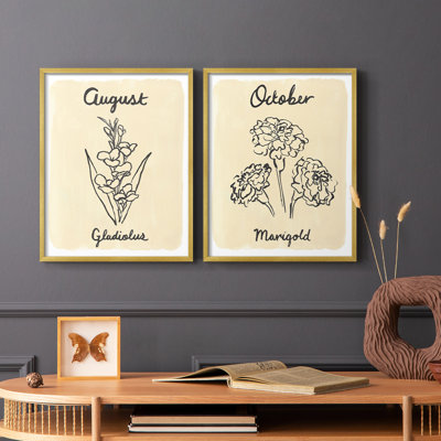 Birth Month VIII-Premium Framed Print -Ready to Hang - No Nails Required - No Nails Required