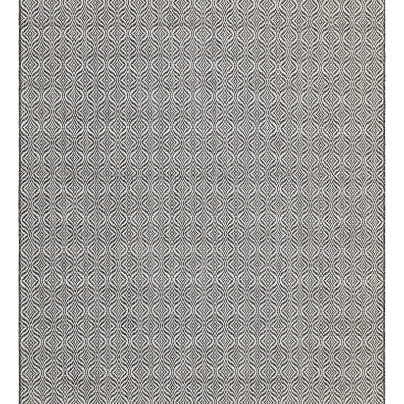 Tapis gris anthracite / ivoire Alishba, Rectangle 8 pi x 11 pi 4 po