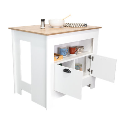 Kardel Kitchen Island with Manufactured Wood Top by Red Barrel Studio