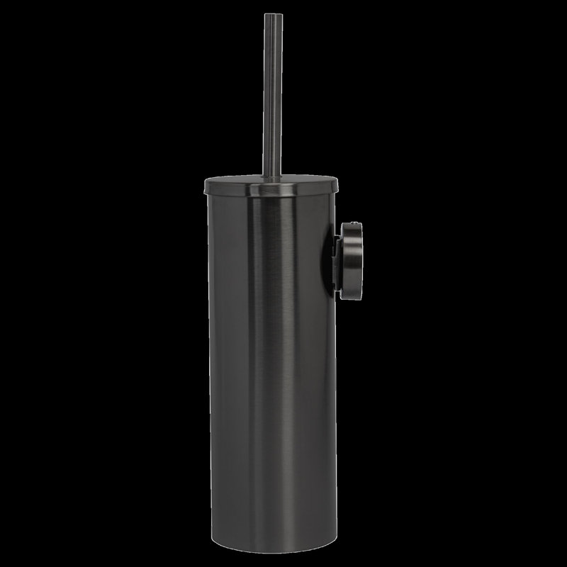 Cosmos Wall Mounted Toilet Brush and Holder, Brushed graphite look