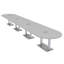 Table de conférence en forme de piste de course avec base en métal double | Unité électrique-91712518-91712526-116066464