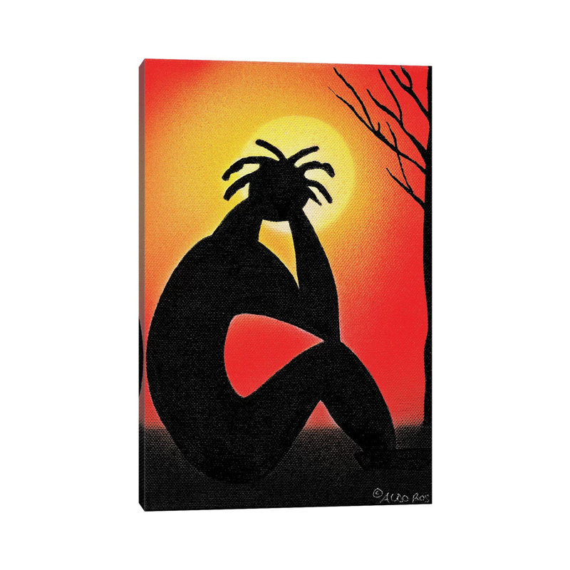 Think 1 Piece Wrapped Canvas Wall Art, 45.72cm H x 30.48cm W x 1.905cm D