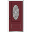 Petite porte d'entrée pré-suspendue ovale en fibre de verre 1 panneau Grace-341870257-341870258
