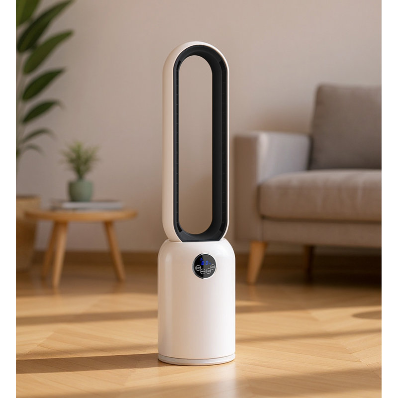 Ventilateur tour sans lame de 35 po avec télécommande, ventilateur de circulation d'air de 26 pi / s pour une utilisation à l'intérieur, 24 vitesses, 12 compteurs, ventilateur oscillant silencieux pour le bureau de la chambre à coucher