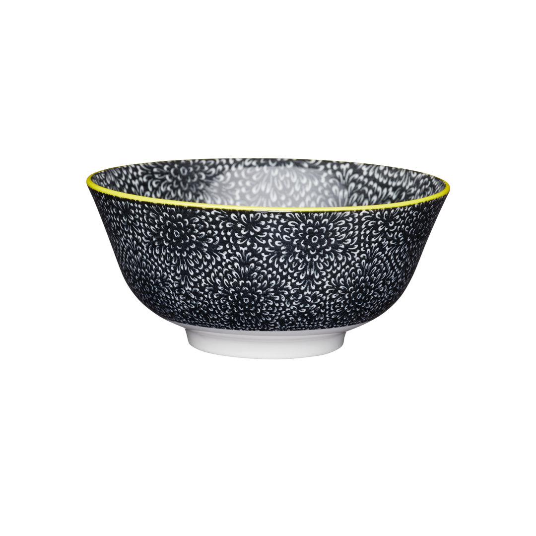 500ml Glazed Stoneware Floral Soup Bowl
