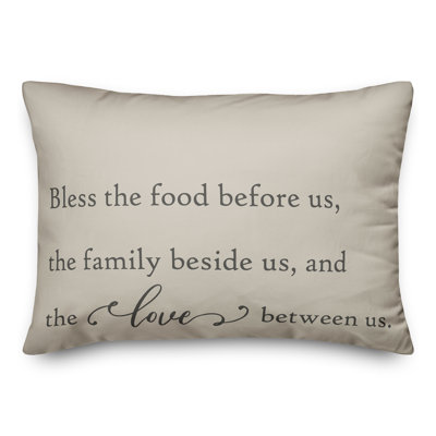 Bless The Food Before Us Throw Pillow